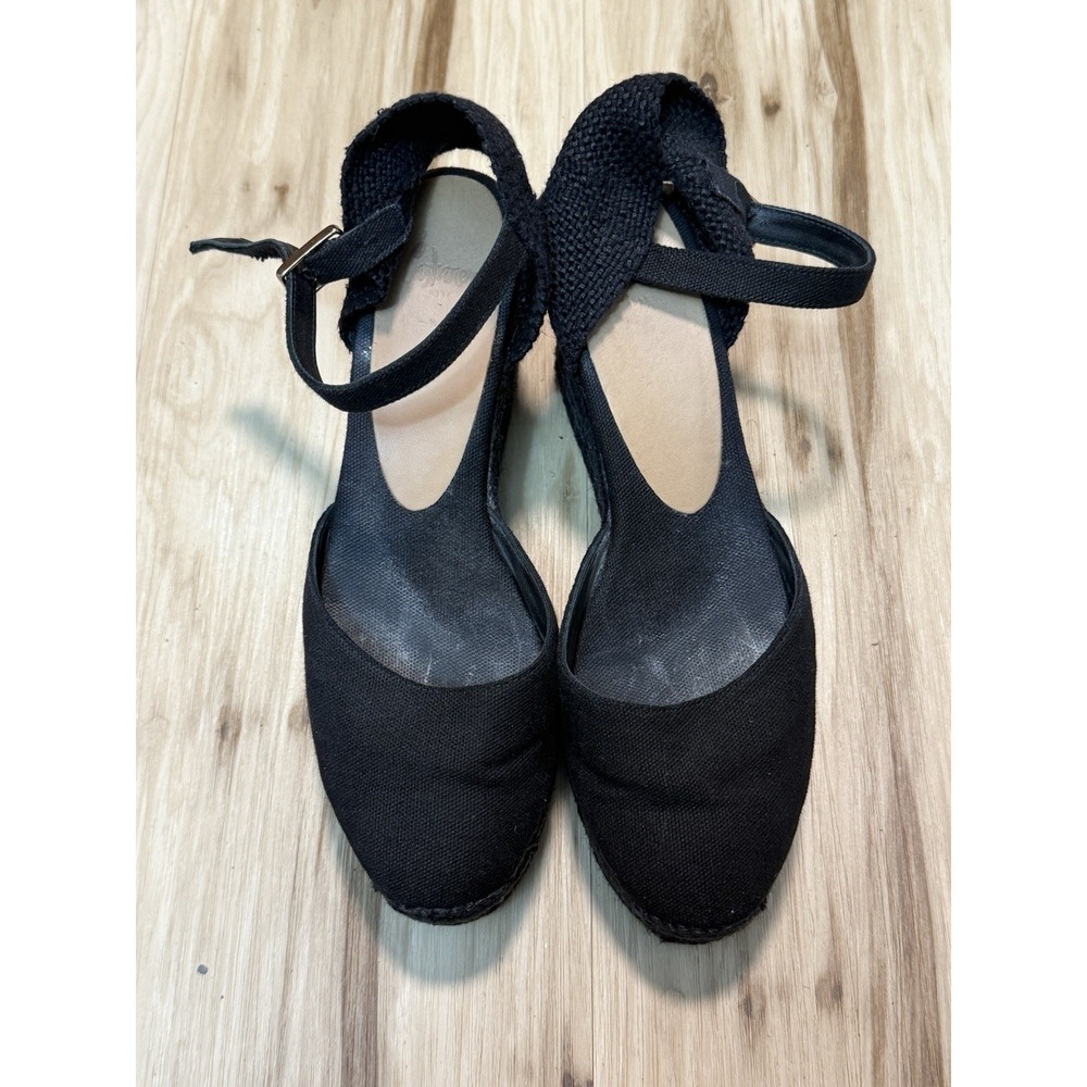 Castañer Carol Canvas Espadrille Wedge Sandals Women's Size 7.5 (Rare)